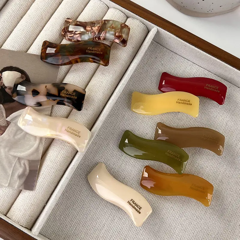 Candy-Colored Acetate Hair Clip for Girls