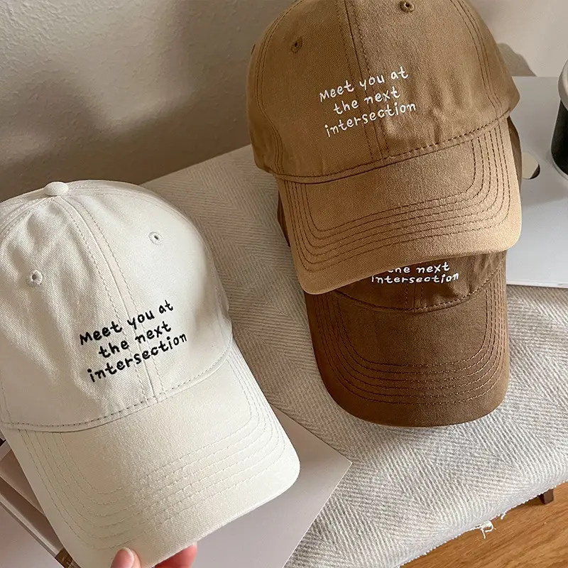 Women Embroidered Baseball Cap Tan New Spring Summer — feature 12
