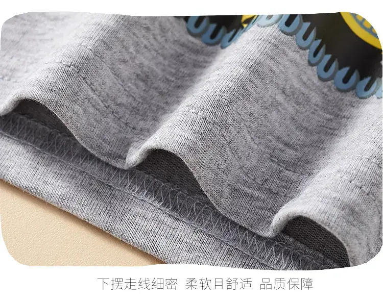 Children's Gray Cotton T-Shirt Short Sleeve 2024 — feature 14