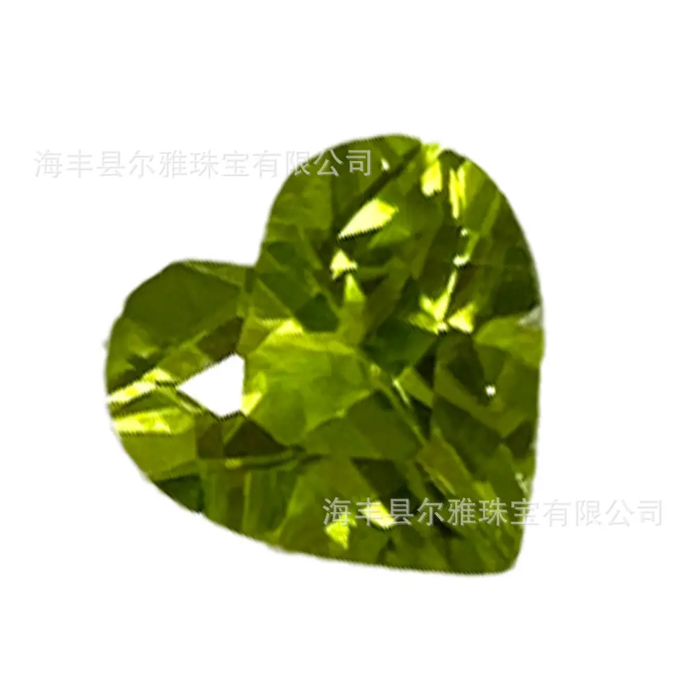 Natural Peridot Heart Shaped Gems for DIY Jewelry - Image 5