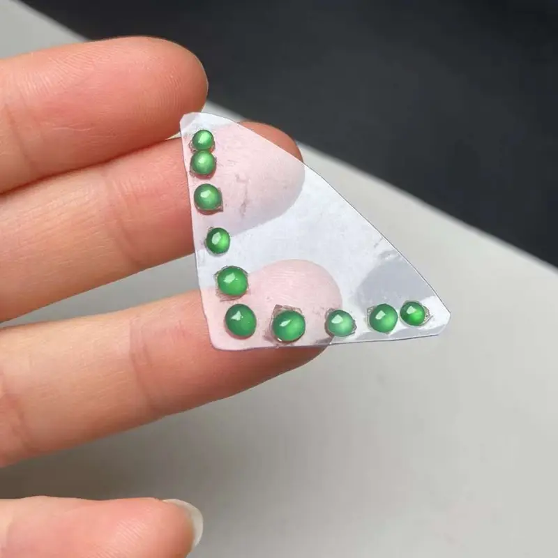 Natural Jadeite Ring Face Green Hair Green - Image 2