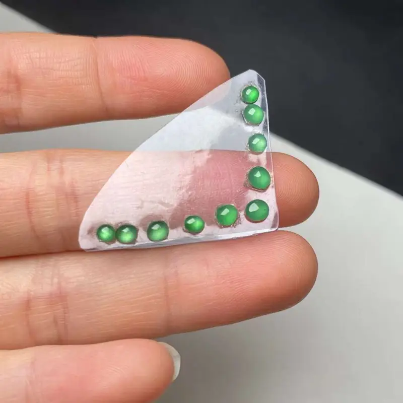 Natural Jadeite Ring Face Green Hair Green - Image 4