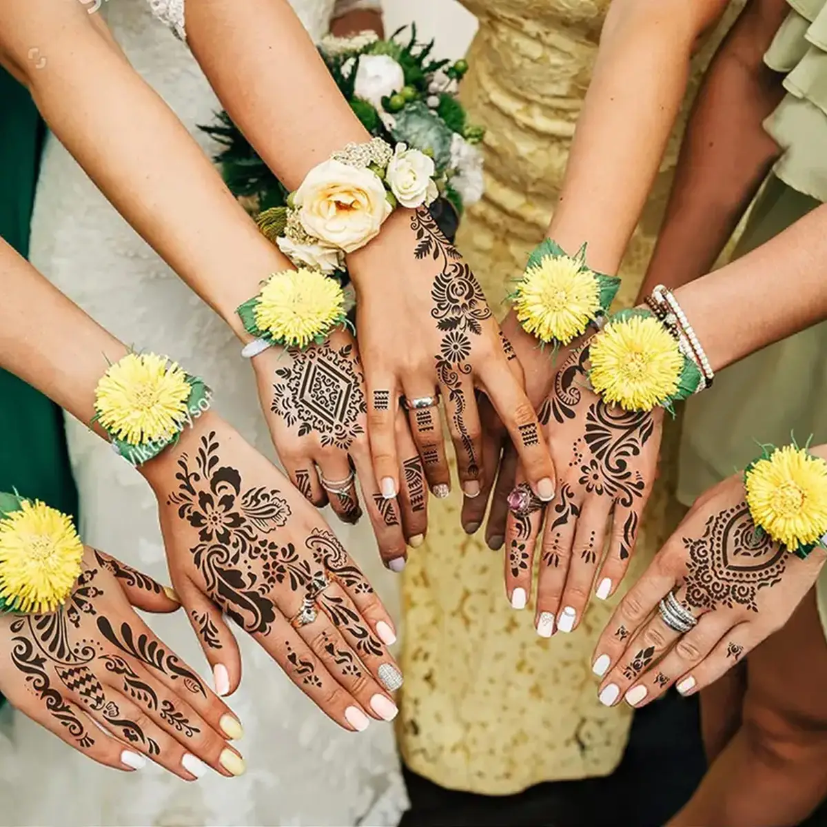 Cross-Border Hand Tattoo Stickers Flower Design — feature 11