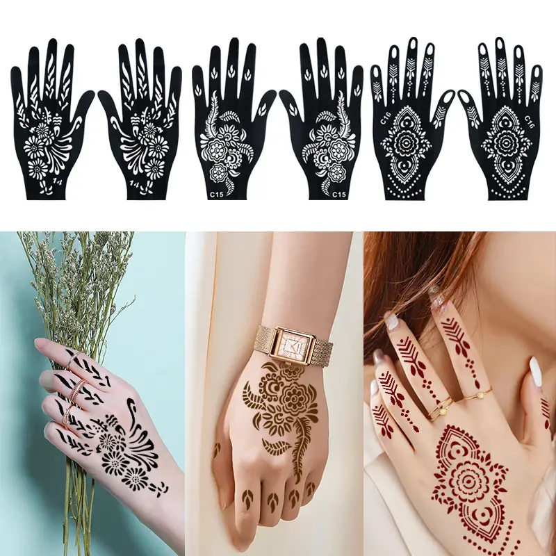Cross-Border Hand Tattoo Stickers Flower Design — feature 12