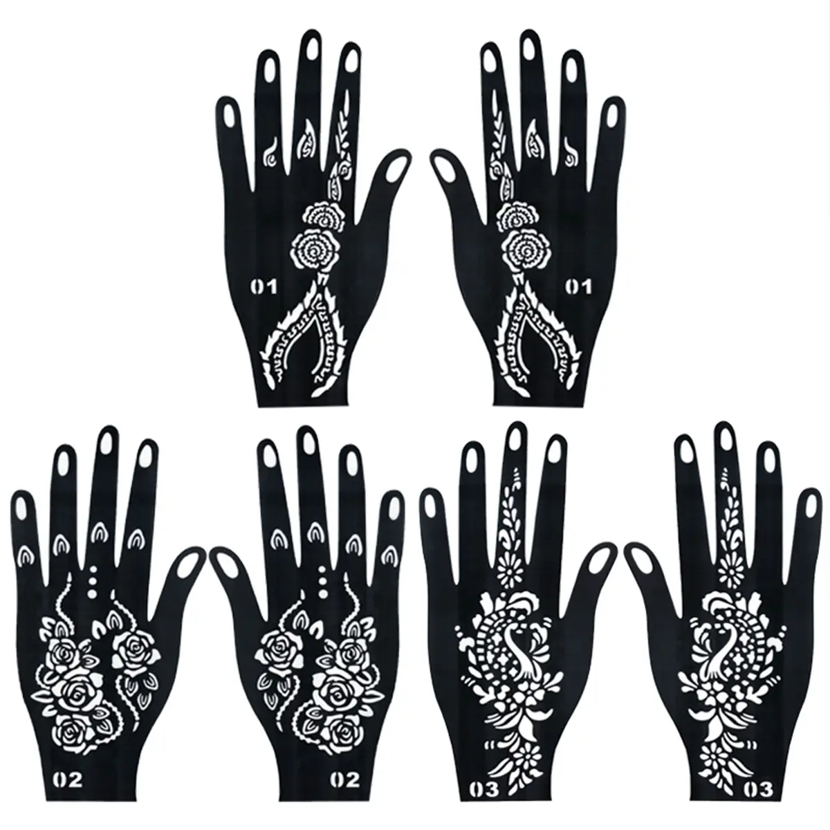 Cross-Border Hand Tattoo Stickers Flower Design — feature 13
