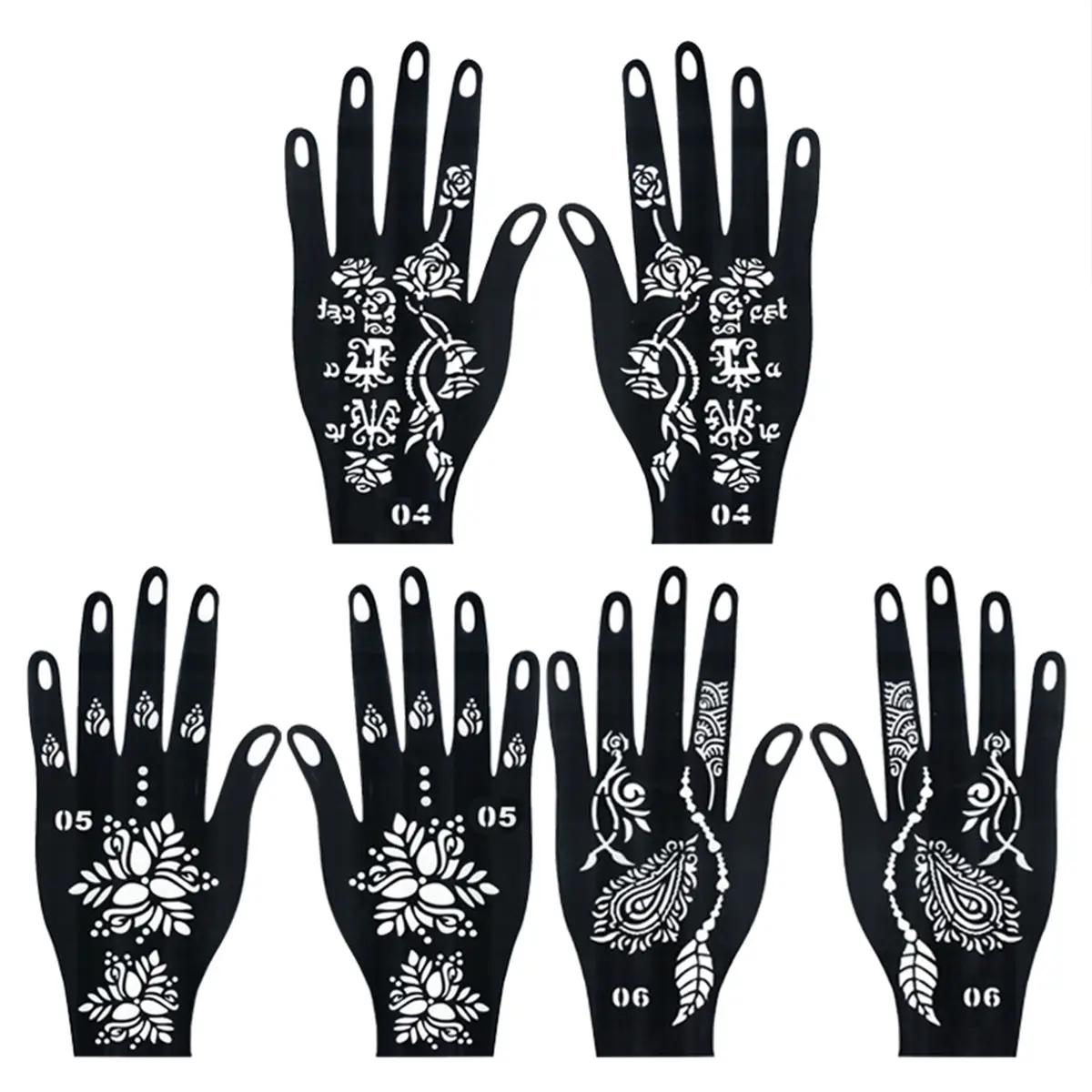 Cross-Border Hand Tattoo Stickers Flower Design — feature 14