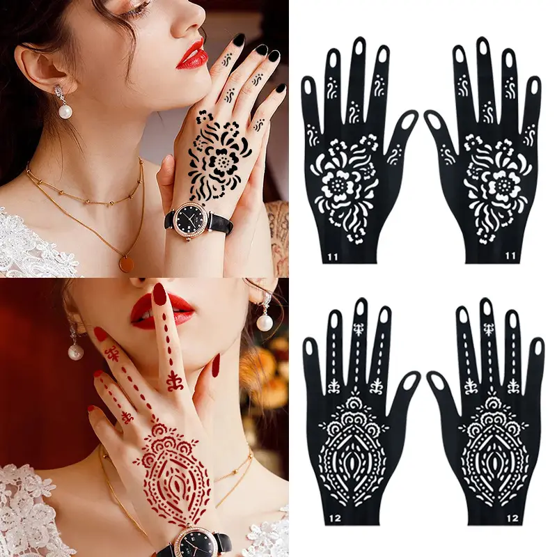 Cross-Border Hand Tattoo Stickers Flower Design — feature 17