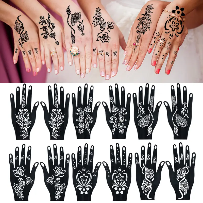 Cross-Border Hand Tattoo Stickers Flower Design — feature 3