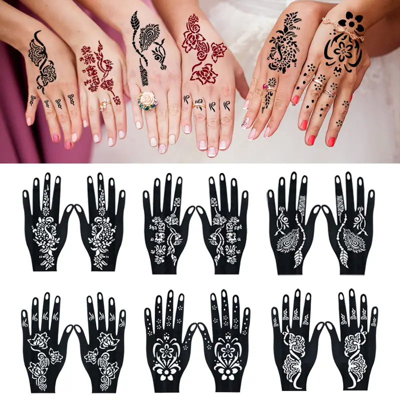 Cross-Border Hand Tattoo Stickers Flower Design — feature 4