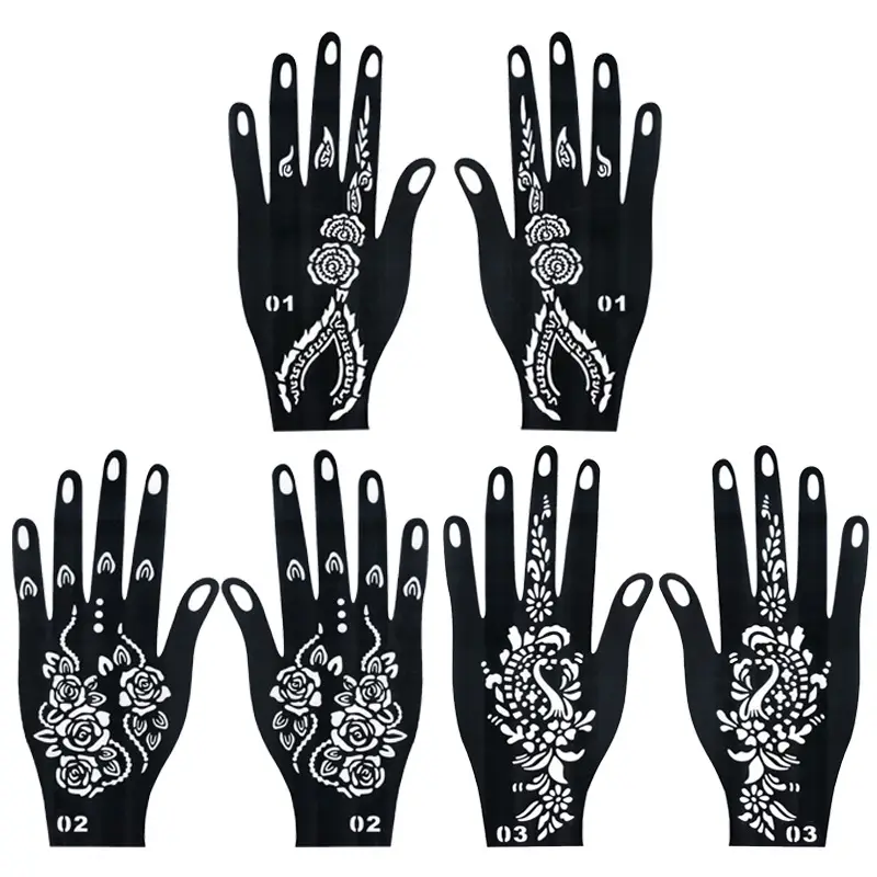 Cross-Border Hand Tattoo Stickers Flower Design — feature 5