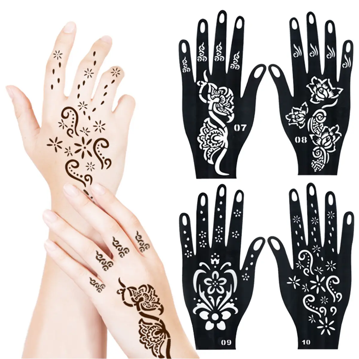 Cross-Border Hand Tattoo Stickers Flower Design — feature 8