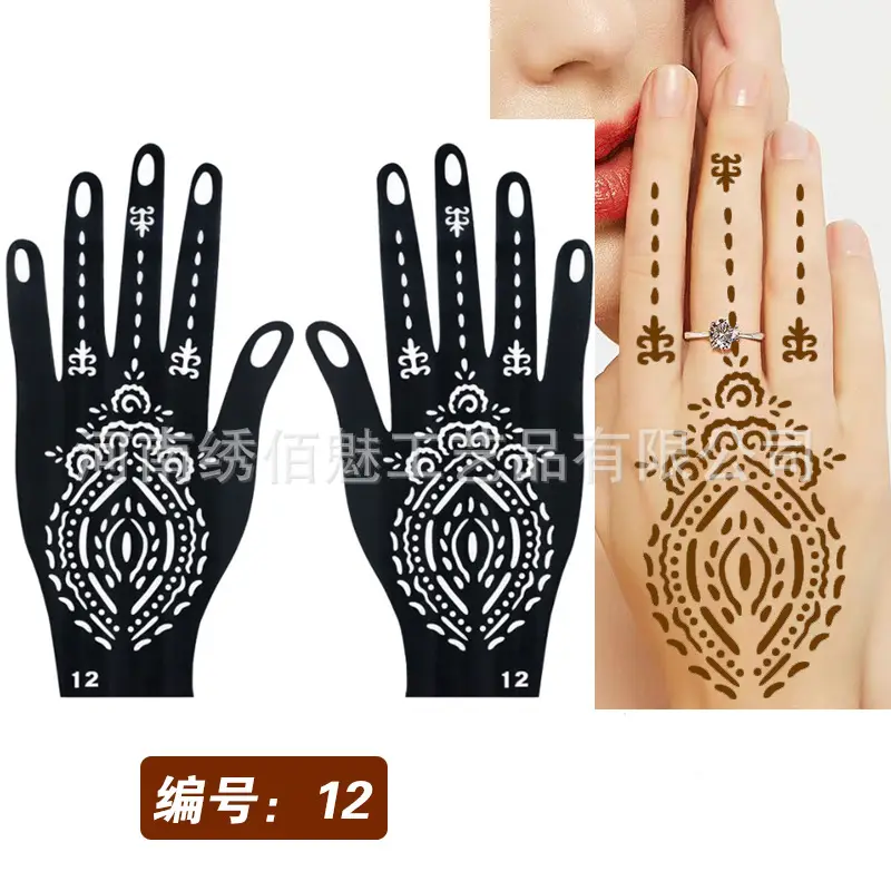 Cross-Border Hand Tattoo Stickers Flower Design - Image 12