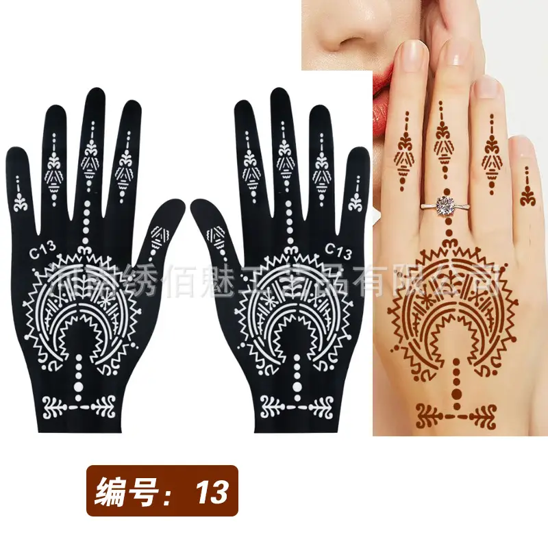 Cross-Border Hand Tattoo Stickers Flower Design - Image 13