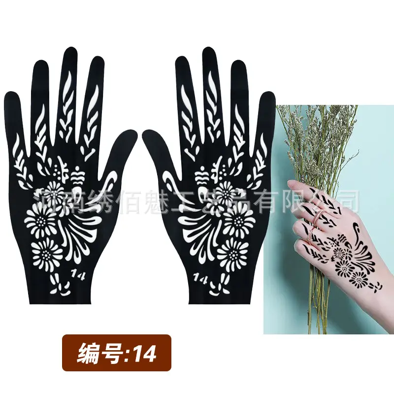 Cross-Border Hand Tattoo Stickers Flower Design - Image 14