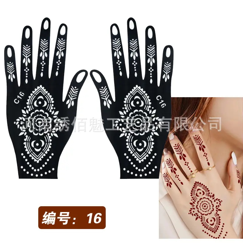 Cross-Border Hand Tattoo Stickers Flower Design - Image 16