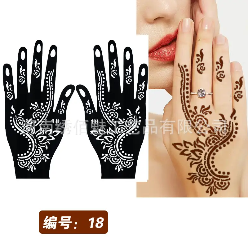 Cross-Border Hand Tattoo Stickers Flower Design - Image 18