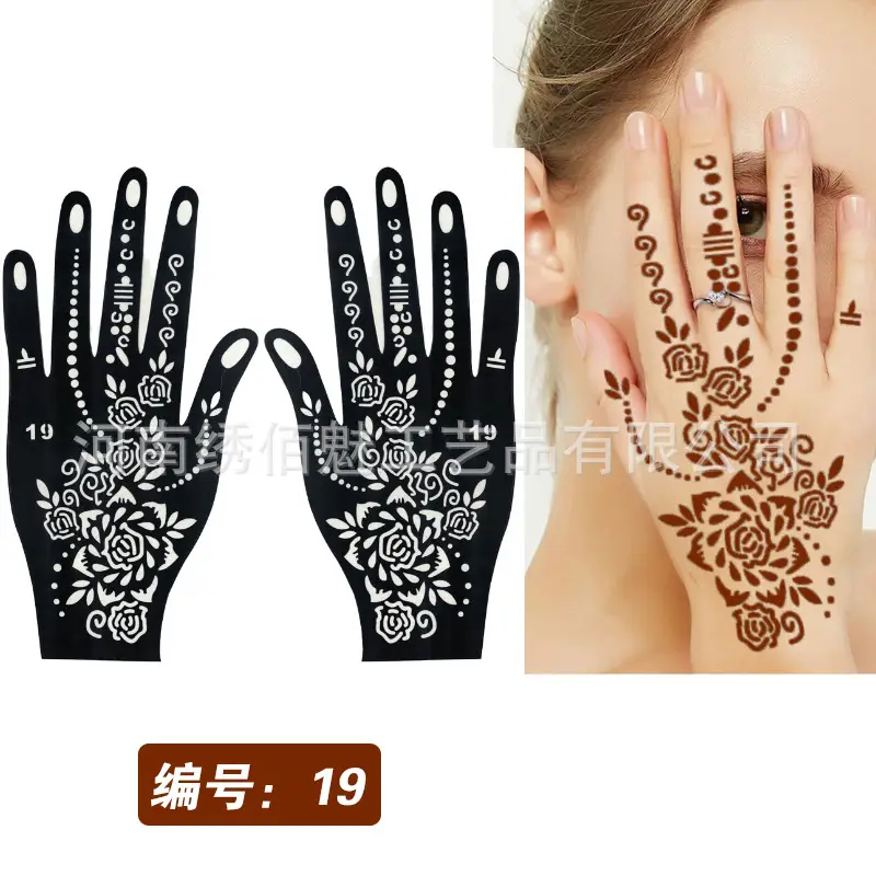 Cross-Border Hand Tattoo Stickers Flower Design - Image 19