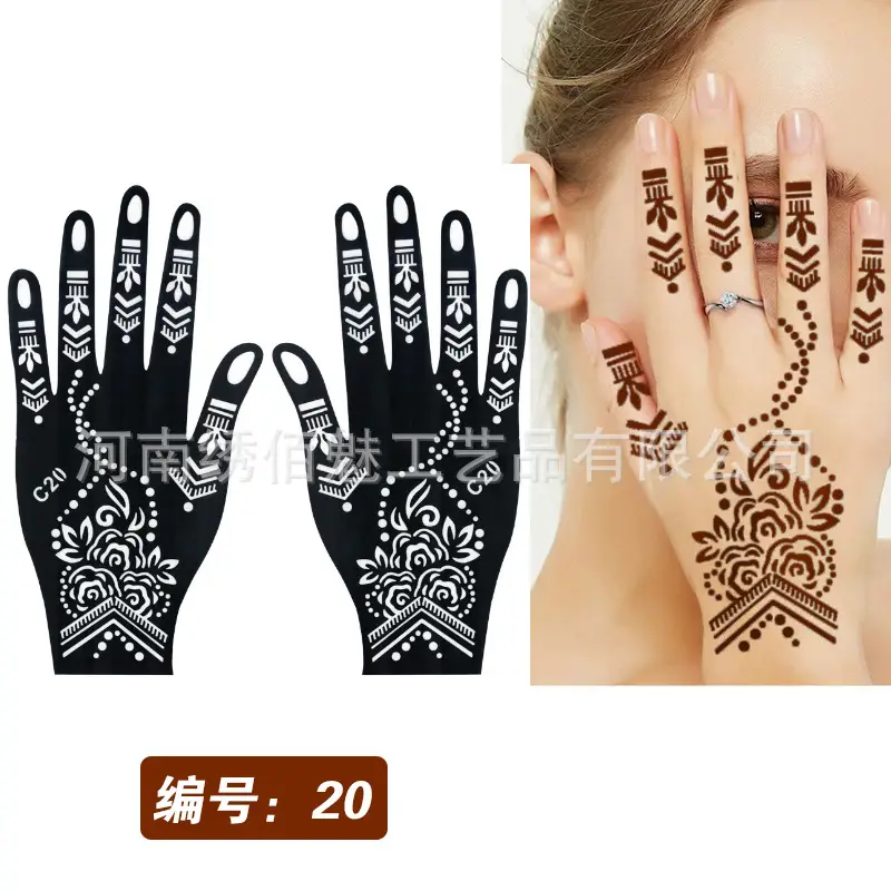 Cross-Border Hand Tattoo Stickers Flower Design - Image 20