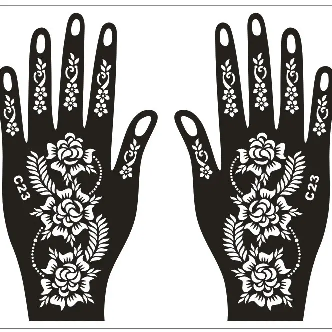 Cross-Border Hand Tattoo Stickers Flower Design - Image 23