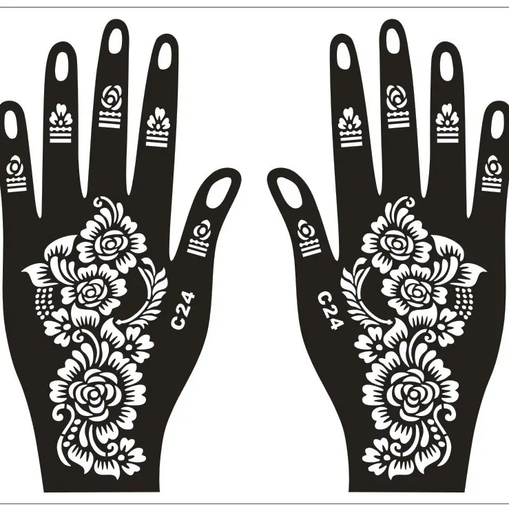 Cross-Border Hand Tattoo Stickers Flower Design - Image 24