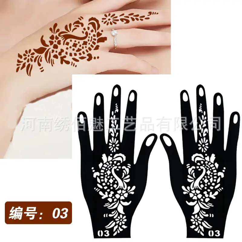 Cross-Border Hand Tattoo Stickers Flower Design - Image 3