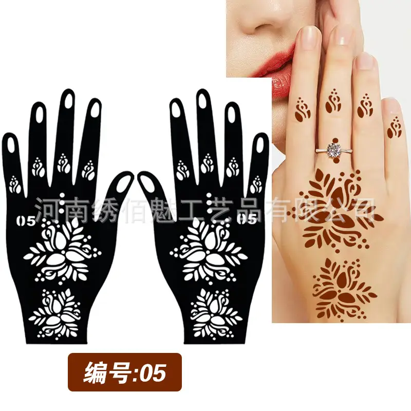 Cross-Border Hand Tattoo Stickers Flower Design - Image 5