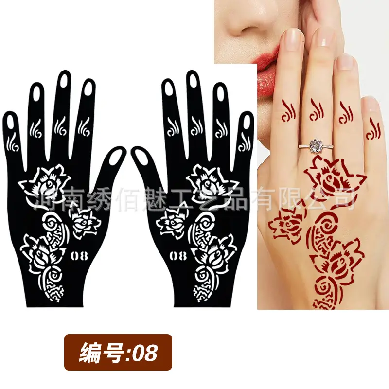 Cross-Border Hand Tattoo Stickers Flower Design - Image 8