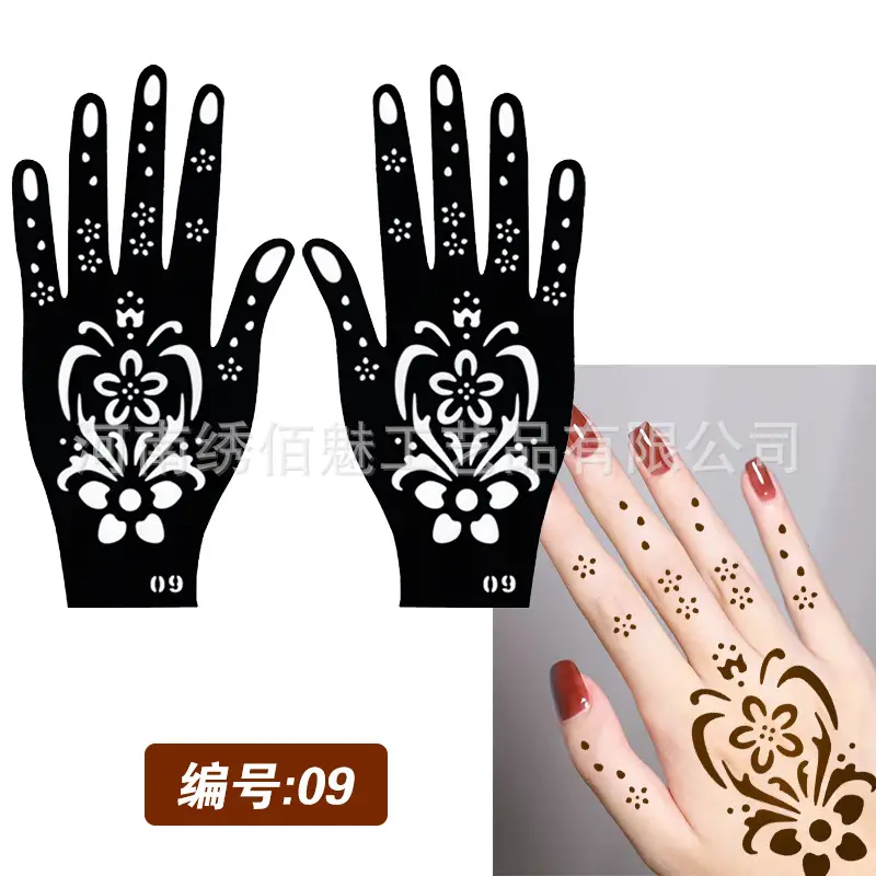 Cross-Border Hand Tattoo Stickers Flower Design - Image 9