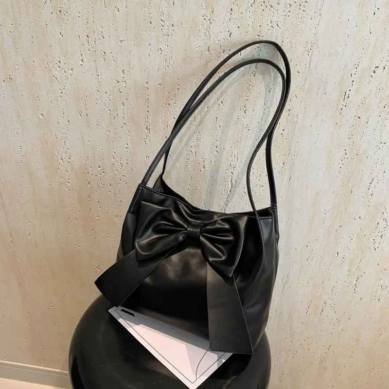 Pink Bow Shoulder Bag for Women 2024 Spring - Image 6