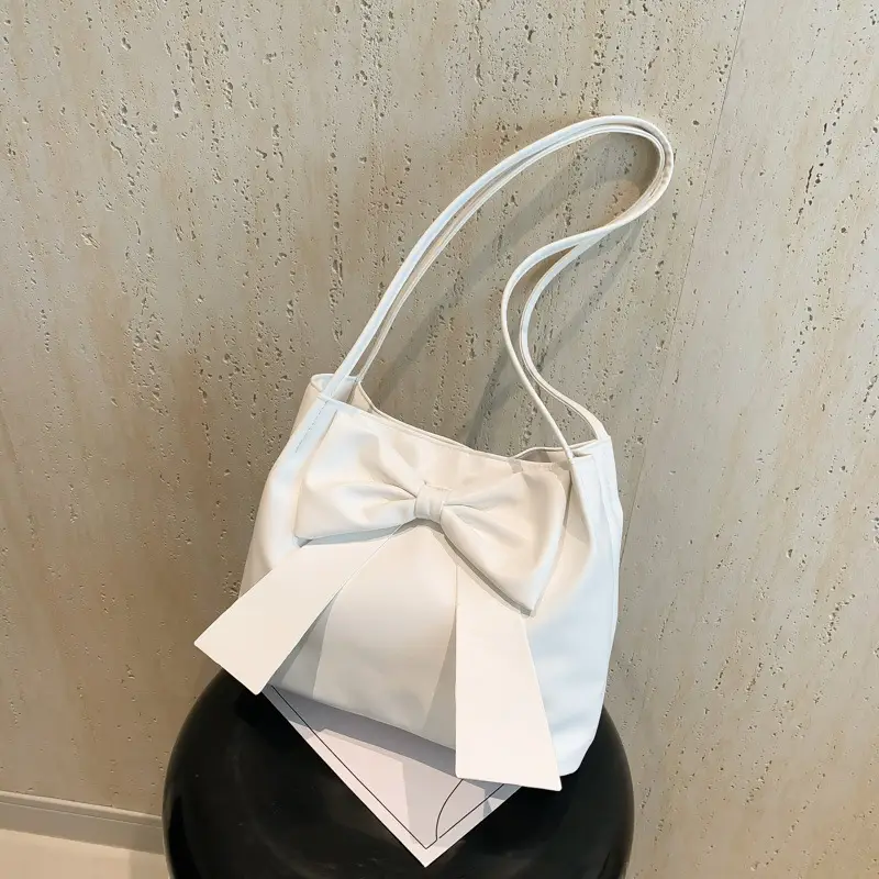 Pink Bow Shoulder Bag for Women 2024 Spring - Image 7