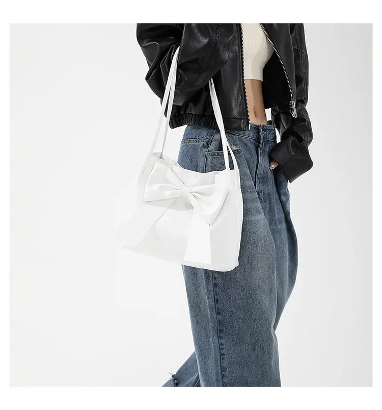 Pink Bow Shoulder Bag for Women 2024 Spring — feature 11