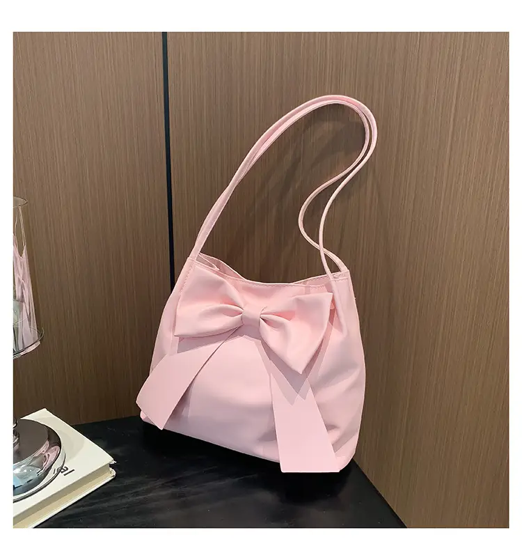 Pink Bow Shoulder Bag for Women 2024 Spring — feature 23