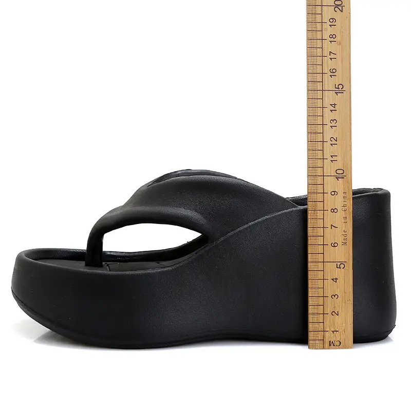 Cross-border new 2024 Summer thick-soled flip-flops women's outer wear flip-flops wedge heel height increasing platform comfortable Internet celebrity slippers - Image 6