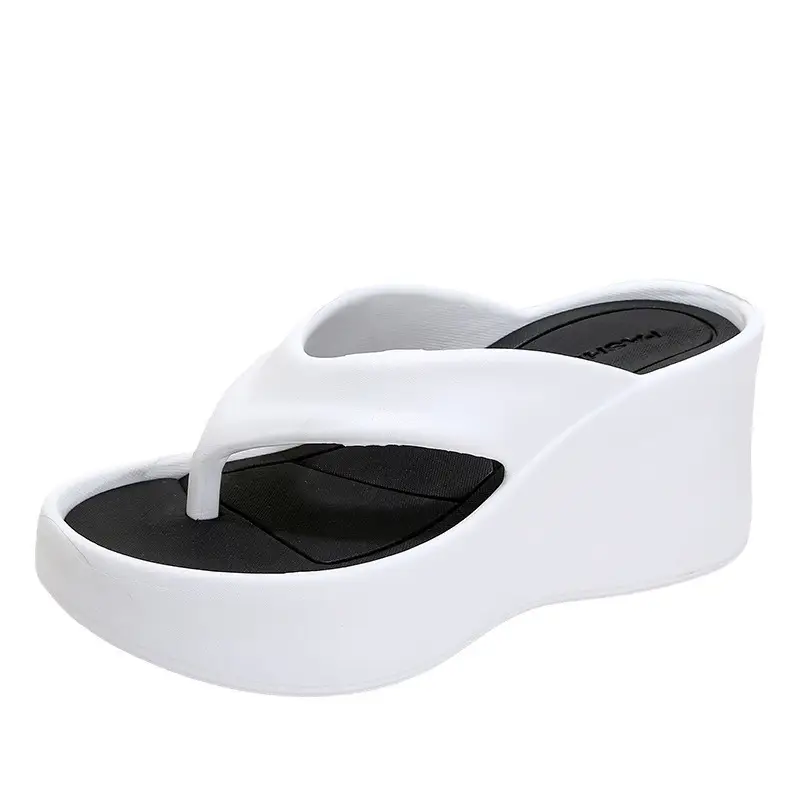 Cross-border new 2024 Summer thick-soled flip-flops women's outer wear flip-flops wedge heel height increasing platform comfortable Internet celebrity slippers - Image 7