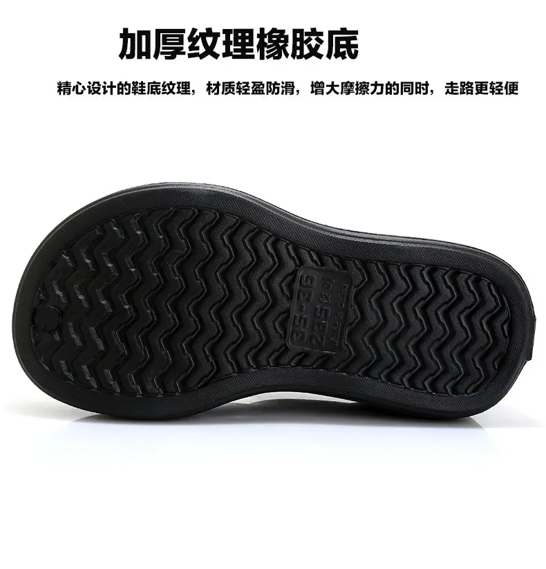 Cross-border new 2024 Summer thick-soled flip-flops women's outer wear flip-flops wedge heel height increasing platform comfortable Internet celebrity slippers — feature 9