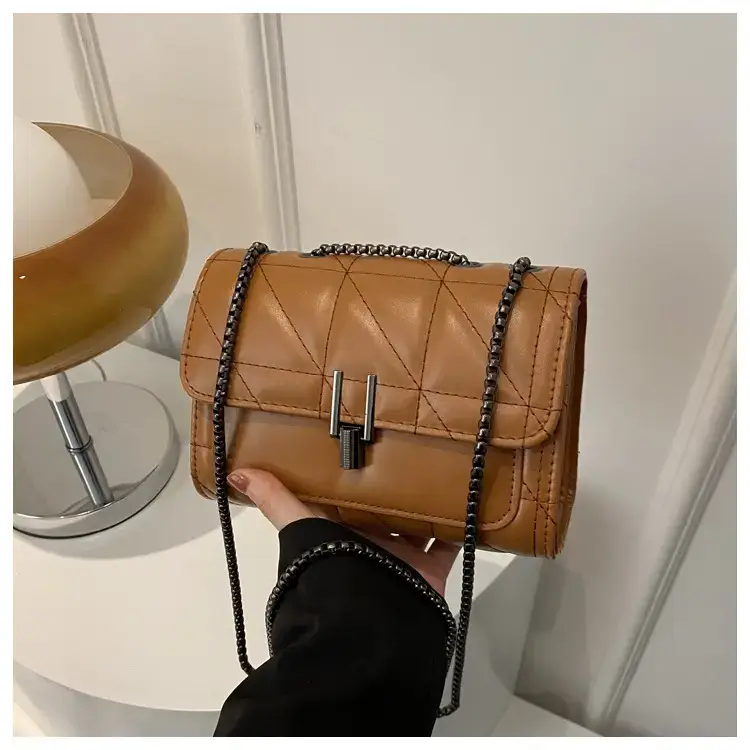 Women Rhombic Chain Shoulder Bag Pink Small Crossbody Phone Bag — feature 23
