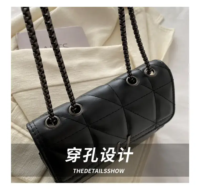 Women Rhombic Chain Shoulder Bag Pink Small Crossbody Phone Bag — feature 4