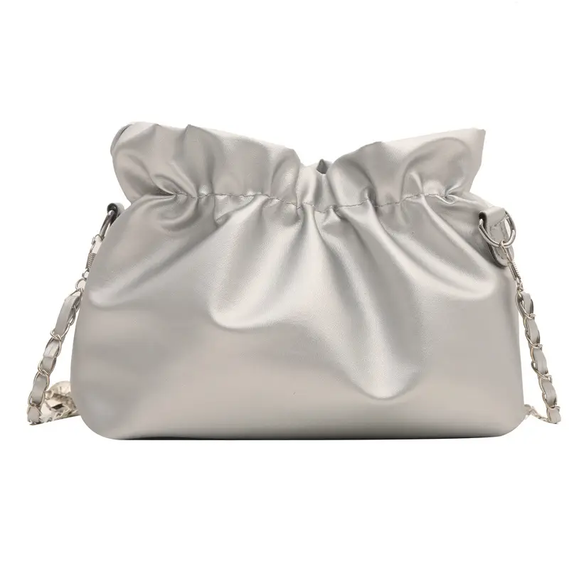 Women's Chain Shoulder Messenger Bag Cream White 2024 - Image 3