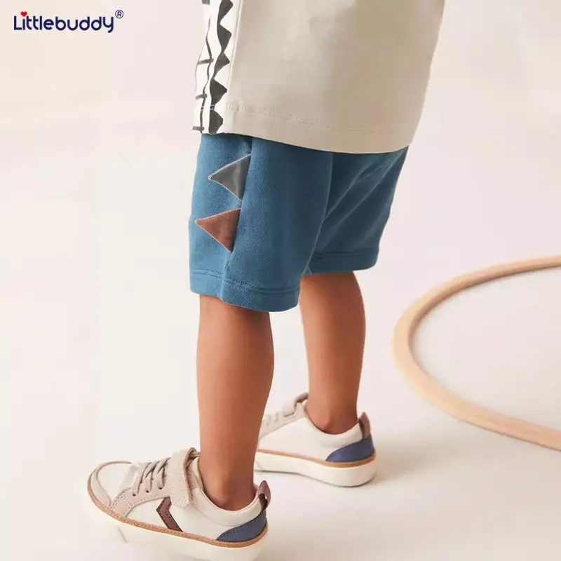 Cross-Border Boys Summer Suit Elastic Waist Pants Cotton T-Shirt - Image 4
