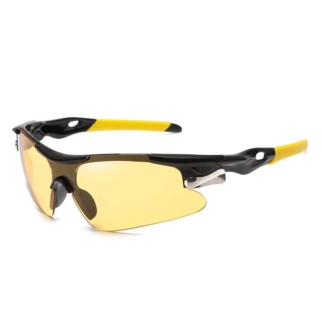 Men's Windproof Anti-UV Sunglasses Red Black - Image 11
