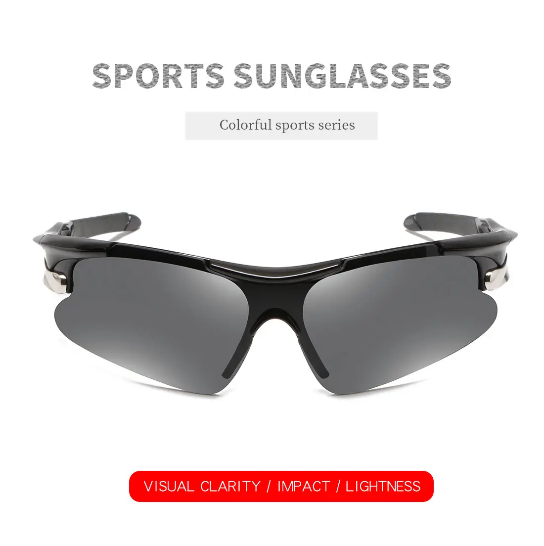 Men's Windproof Anti-UV Sunglasses Red Black — feature 3