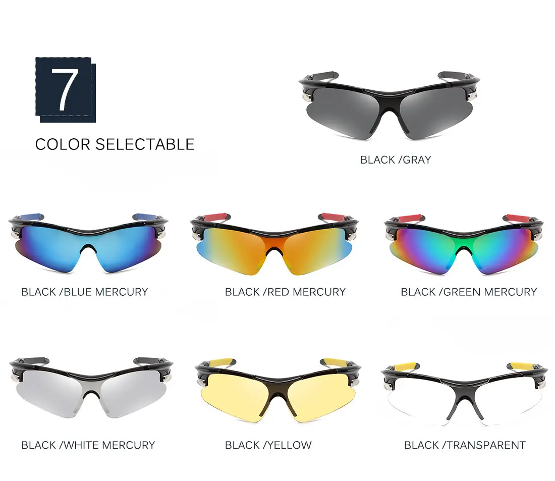 Men's Windproof Anti-UV Sunglasses Red Black — feature 7