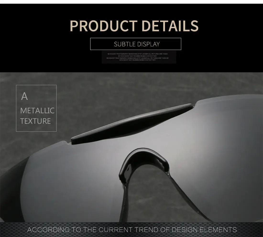 Men's Windproof Anti-UV Sunglasses Red Black — feature 8