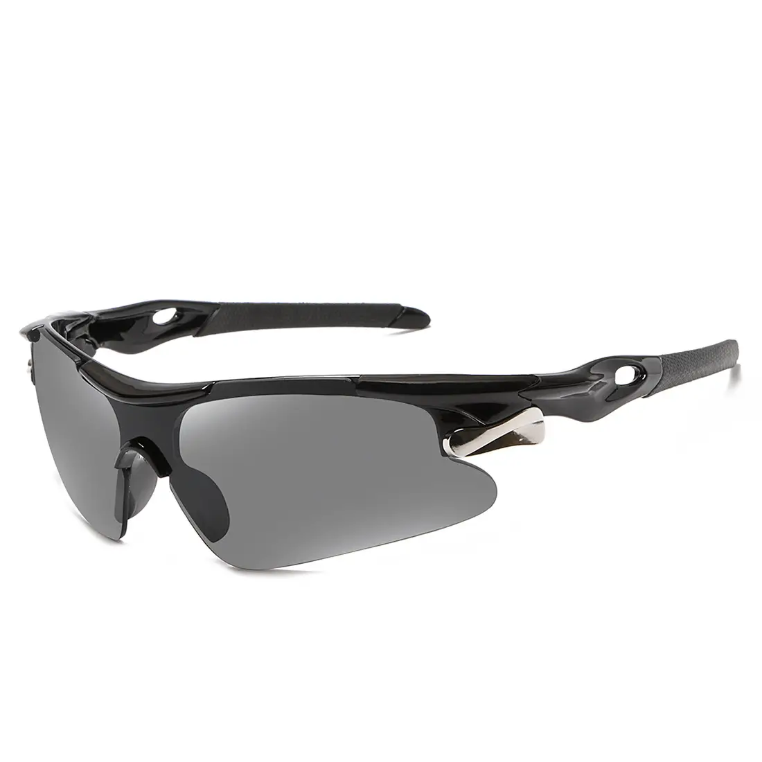 Men's Windproof Anti-UV Sunglasses Red Black - Image 4