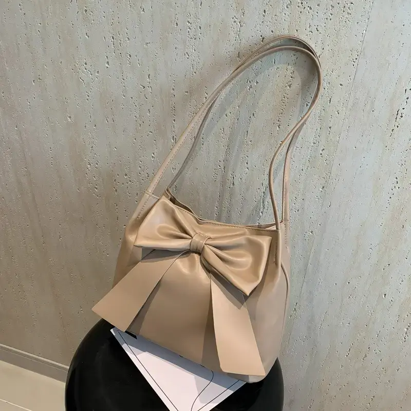 Black Bow Shoulder Bag for Women Spring 2024 - Image 8