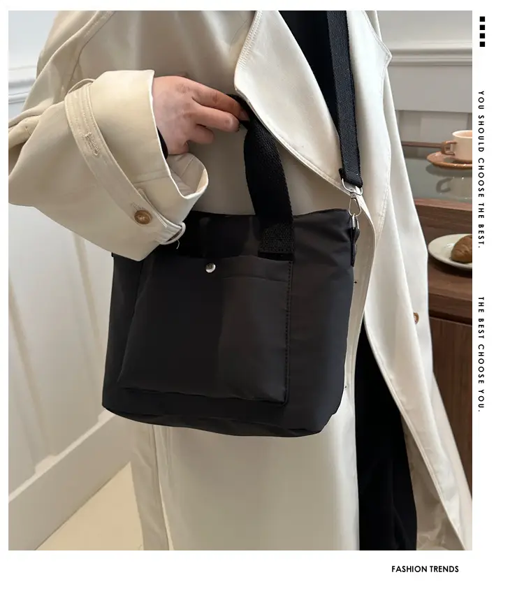 2024 Black Korean Casual Shoulder Messenger Bag — feature 1