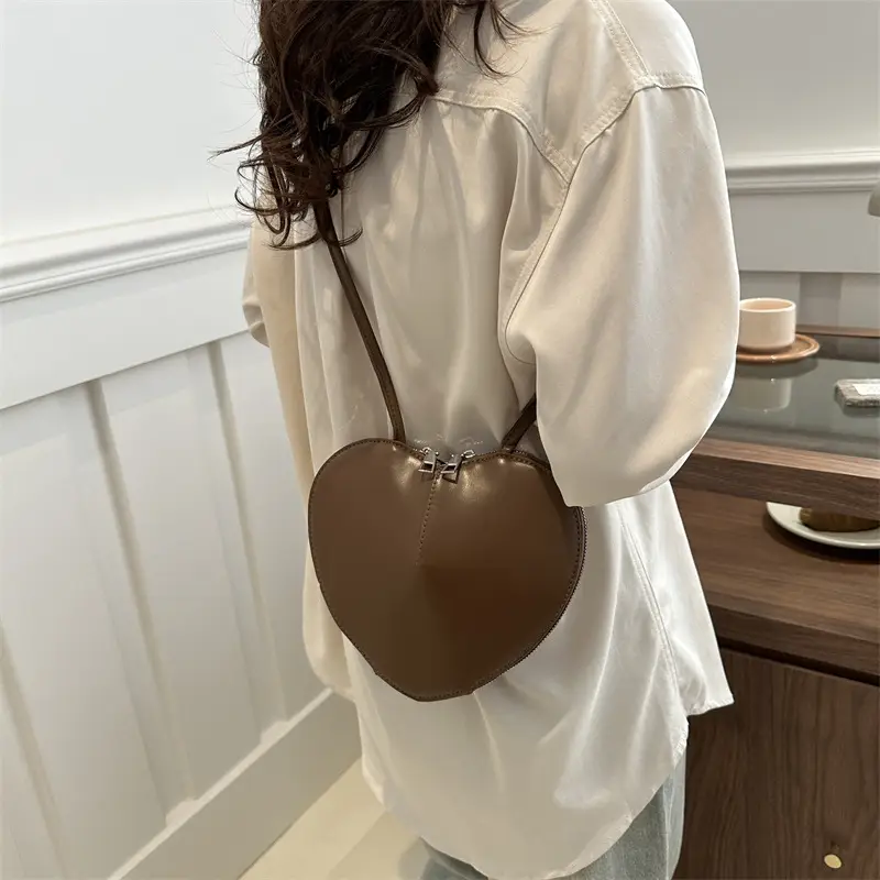 Heart Shape Black Underarm Bag for Women - Image 9
