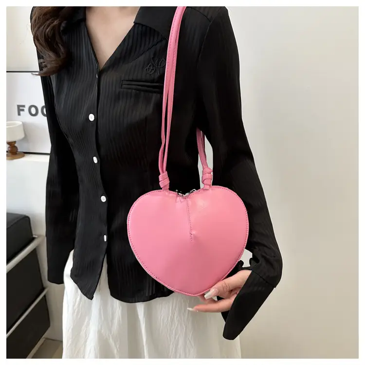 Heart Shape Black Underarm Bag for Women — feature 25