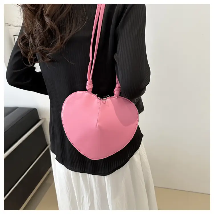 Heart Shape Black Underarm Bag for Women — feature 26
