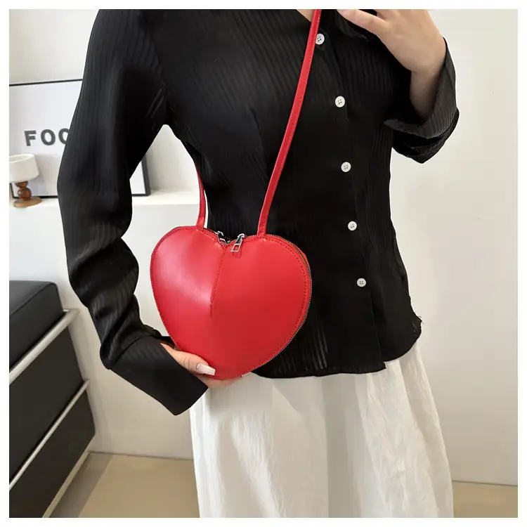 Heart Shape Black Underarm Bag for Women — feature 27